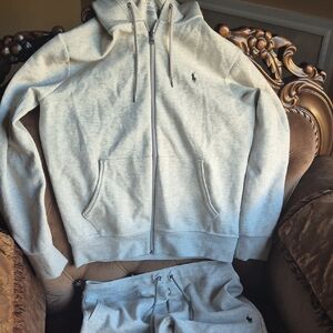 Polo by Ralph Lauren Light Gray Men's Zip-Up Sweater